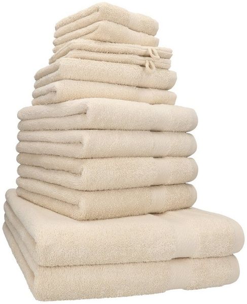 Betz Handtuch Set 12er Handtuch-Set PREMIUM, 100% Baumwolle (Set, 12-St), 2 Duschtücher 4 Handtücher 2 Gästetücher 2 Seiftücher 2 WH