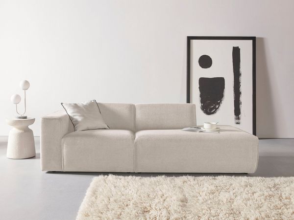 andas 2-Sitzer Noord, mit Kedernaht, Breite 227 cm, Cord, Struktur