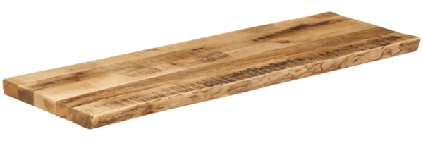 vidaXL Tischplatte mit Baumkante 140x40x2,5 cm Raues Mango Massivholz 370663