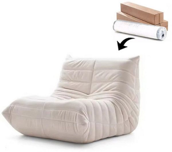 TWSOUL Sitzsack Bodensofa mit 35D Schaum,Raupen-sitzsackstuhl,85CM*95CM*70CM, ohne Montage,Bequem & Modern für Wohnzimmer & Schlafzimmer