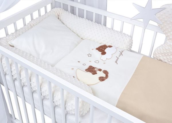 Baby-Delux Komplettbett Hausbett Babybett Schublade Schutzgitter Beißschienen Komplettset, 11-tlg, Kinderbett 60x120 cm weiß, Bettset verschiedene Designs