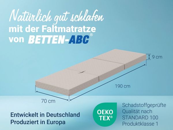 Klappmatratze Samba Faltmatratze, Sun Garden, 9 cm hoch
