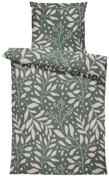 One Home Bettwäsche Blätter, Jersey, 2 teilig, geblümt Blumen, kuschelig weiche Baumwolle Übergröße