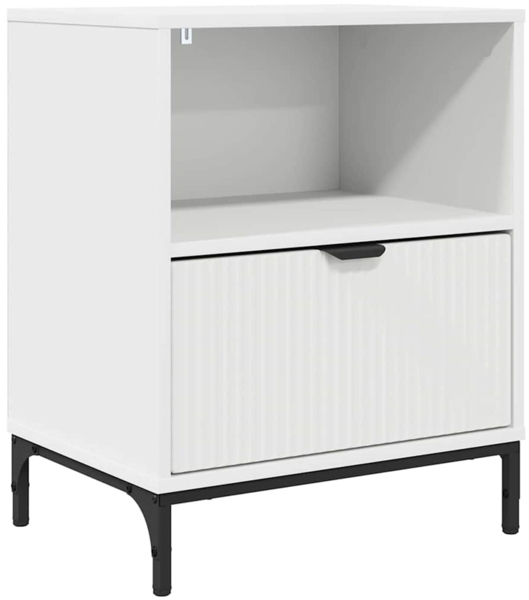 vidaXL Nachttisch mit Schubladen Weiß 49 x 36 x 61 cm Holzwerkstoff 883474