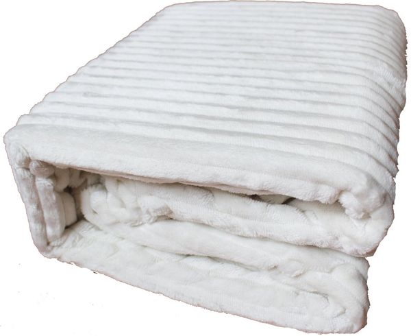KH-Haushaltshandel Bettwäsche Winter Wende Bettwäsche Cashmere Cord Fleece, 135x200+80x80cm, Fleece, 2 teilig, uni/einfarbig weiß, Plüsch Nicky, Teddy, weich, warm, fluffig