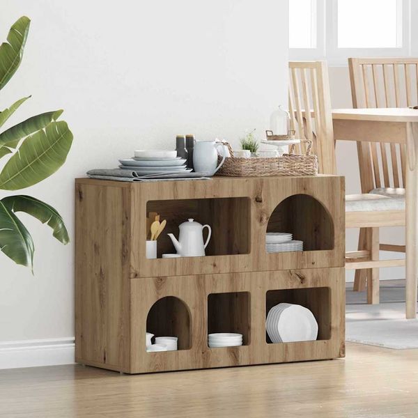 vidaXL Sideboard ELST Artisan-Eiche 80,5 x 35 x 59 cm Holzwerkstoff 891333