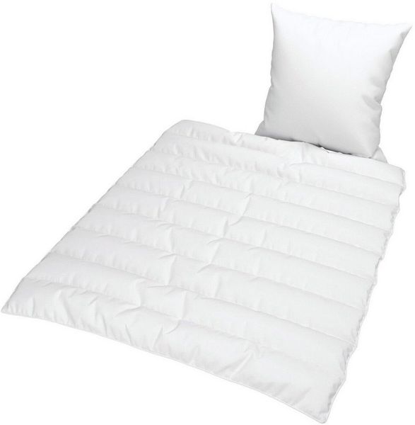 Jekatex Microfaserbettdecke + Kopfkissen Schlafkomfort fürs ganze Jahr!, 2-tlg oder 4-tlg, Bettenset 135x200/155x220+80x80/40x80cm