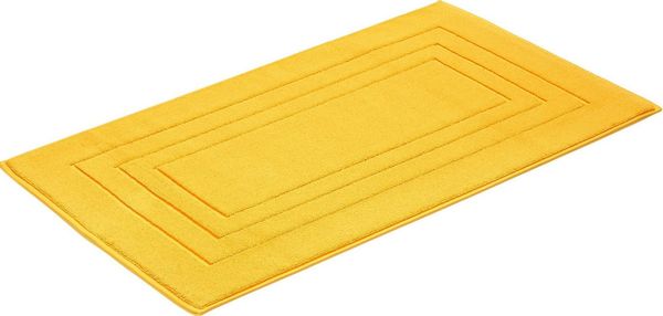Vossen Badematte Feeling, Höhe 10 mm, beidseitig nutzbar, fußbodenheizungsgeeignet, Baumwolle, quadratisch, Badteppich, Uni-Farben, mit Bordüre, Hoch-Tief Effekt, reine Baumwolle