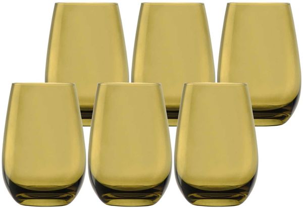 Stölzle Lausitz ELEMENTS Becher 465 ml oliv 6er Set