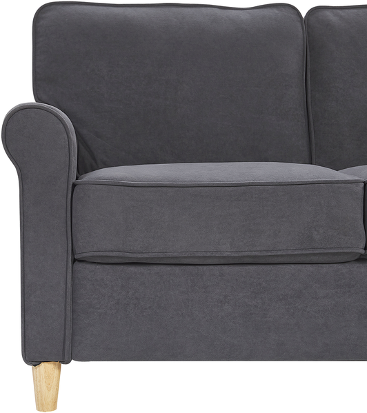 3-Sitzer Sofa Samtstoff grau RONNEBY Bild 6