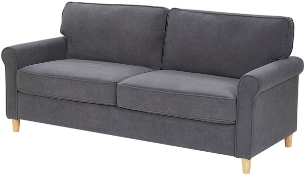 3-Sitzer Sofa Samtstoff grau RONNEBY Bild 4