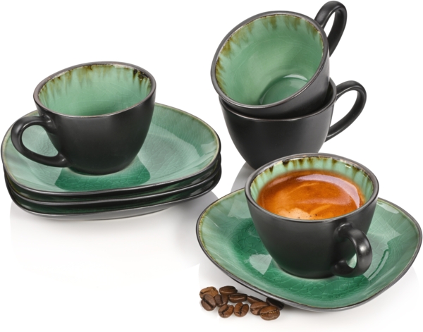 SÄNGER Espressotassen Set Palm Beach 8 teilig