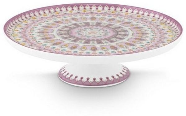 PiP Studio Tortenplatte Lily&Lotus Tortenplatte klein lila bunt 21cm, Porzellan, (Platten), Mini Cake Tray Lily&Lotus Moon Delight Multi 21cm
