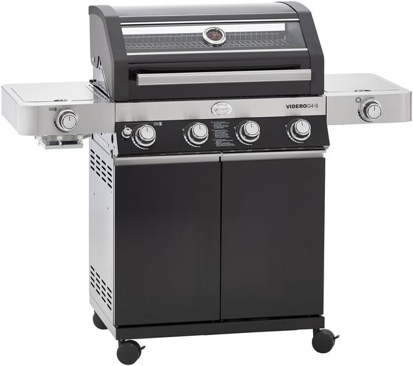 RÖSLE BBQ Gasgrill, Videro G4-S Vario+, schwarz 2024, 117,5 x 57 x 138 cm