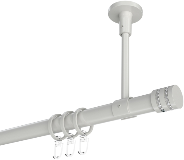 Gardinenstangen-Set Sonette Estana 540 cm (geteilt in 3 x 180 cm), 1-läufig, 20 mm Ø Weiß