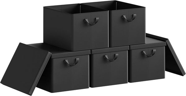 Woltu Aufbewahrungsbox (5 St, Set), mit Deckel, mit Griffen, faltbar
