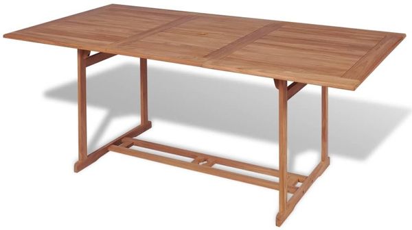 vidaXL Gartentish 180x90x75 cm Teak Massivholz 43034