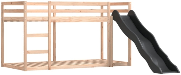 vidaXL Etagenbett mit Rutsche und Gardinen Blau 80x200 cm 3284198 Bild 7