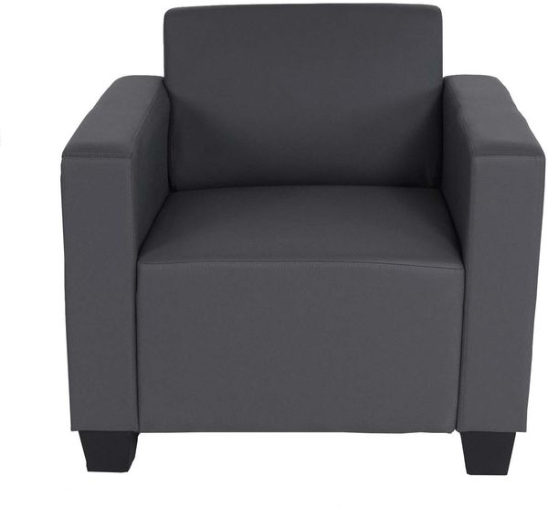 Modular Sofa-System Couch-Garnitur Lyon 3-1-1-1, Kunstleder ~ dunkelgrau Bild 5