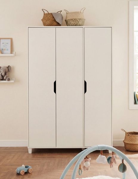 arthur berndt Kinderkleiderschrank Thore 130 cm breit, große Kleiderstange, Made in Germany