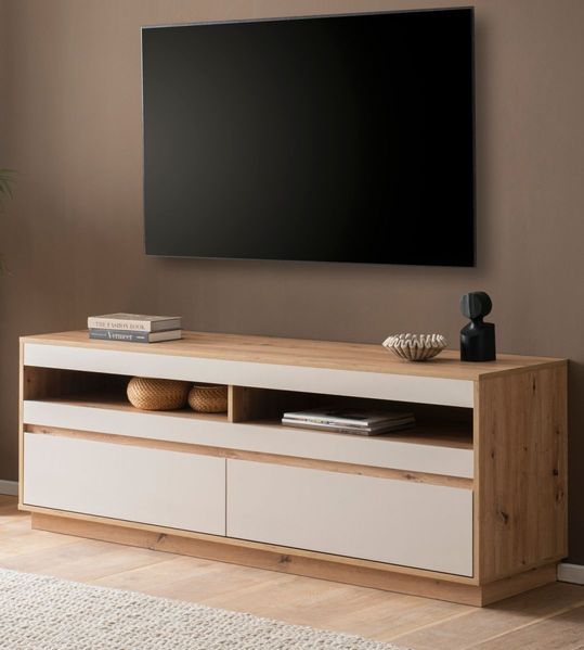 TV-Lowboard Kiruma in kaschmir und Eiche 162 x 60 cm