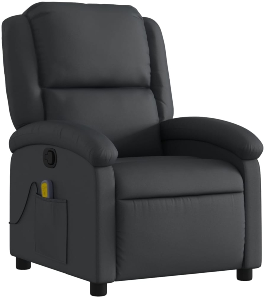vidaXL Massagesessel Relaxsessel Echtleder Schwarz 3205924 Bild 2