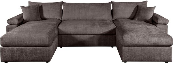 OTTO home Wohnlandschaft Cosy U-Form, B: 309 cm, Sitzaufbau im Sandwich-Federkern, 2 Zierkissen, Mega-Sofa, Cord oder Struktur weich, Kaltschaumauflage Bild 2