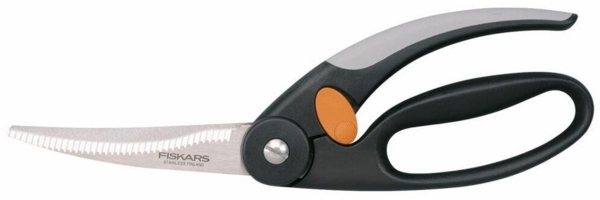 Fiskars Functional Form Geflügelschere, Geflügel Schere, Küchenschere, Küchenhelfer, Edelstahl, 25 cm, 1003033