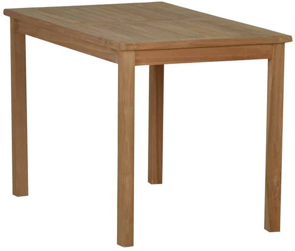 MiaMöbel Teak Esstisch 120x70cm Massivholz Teak Modern