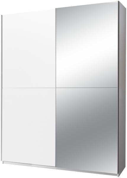 Schwebetürenschrank >Noni< in Weiß - 170x196x59cm (BxHxT)