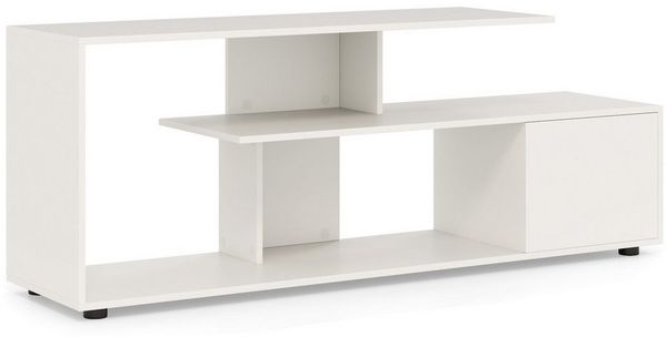 COSTWAY TV-Schrank bis zu 55 Zoll, mit Ablageflächen & Schrank, 152x38x58,5cm