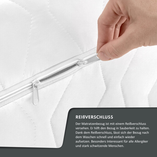 Matratze 90x200 Taschenfederkern Visco Memory Kokos 7 Zonen KARI 21cm H3 H4 Bett Bild 8