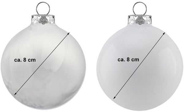 Thüringer Glasdesign Weihnachtsbaumkugel Thüringer Glasdesign Glaskugeln Eis / Emaille 806-