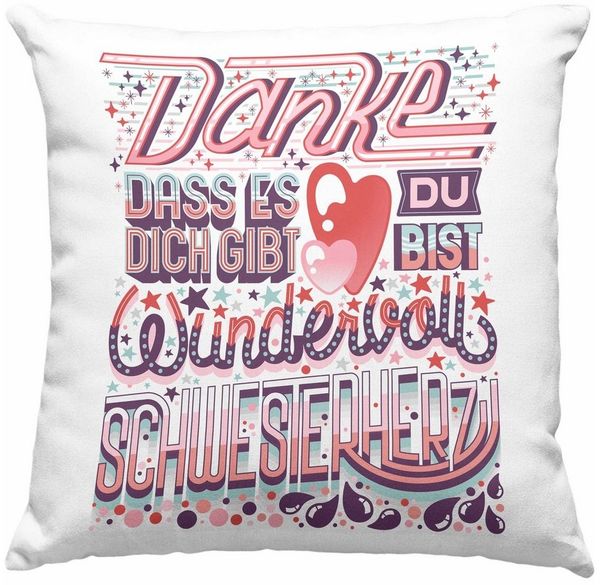 Trendation Dekokissen Trendation - Beste Schwester Kissen Geschenk von Schwester an Schweste
