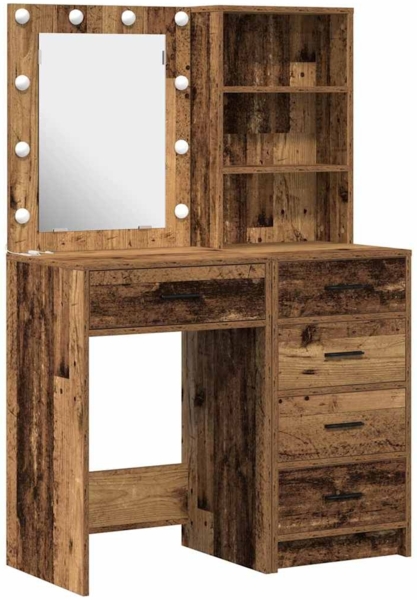 vidaXL Schminktisch 2 pcs Braun 50 x 41 x 135 cm Holzwerkstoff 3334207