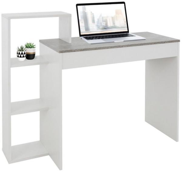 ML-DESIGN Schreibtisch Arbeitstisch mit Regal 3 Einlegeböden 2in1 System für Arbeitszimmer, Bürotisch Computertisch PC Tisch Laptoptisch Ablage Regal Homeoffice