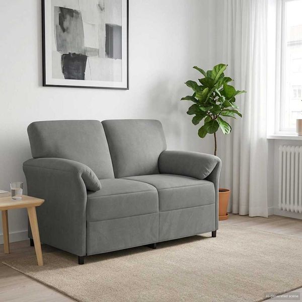 vidaXL 2-Sitzer Sofa Dunkelgrau 138 x 83 x 95 cm Samt 42033940