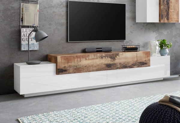 INOSIGN Lowboard Coro,Lowboard,TV-Kommode,TV-Möbel,TV-Bank, mit 3 Klappen, (B/T/H) 240x45x51,6 cm