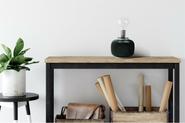 Tischlampe Art Deco 225 Dunkelgrün / Silber Bild 2