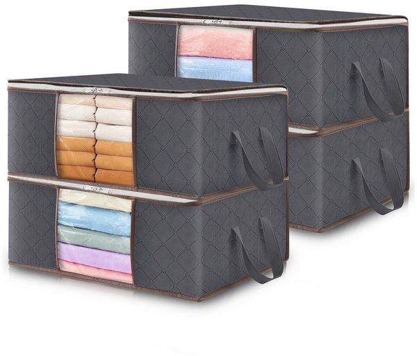 Lifewit Aufbewahrungsdose Aufbewahrungstasche mit Deckel, Kleiderschrank Organizer (4 St)