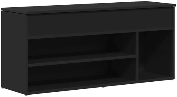 vidaXL Schuhbank Schwarz 102x30,5x45 cm Holzwerkstoff 862704