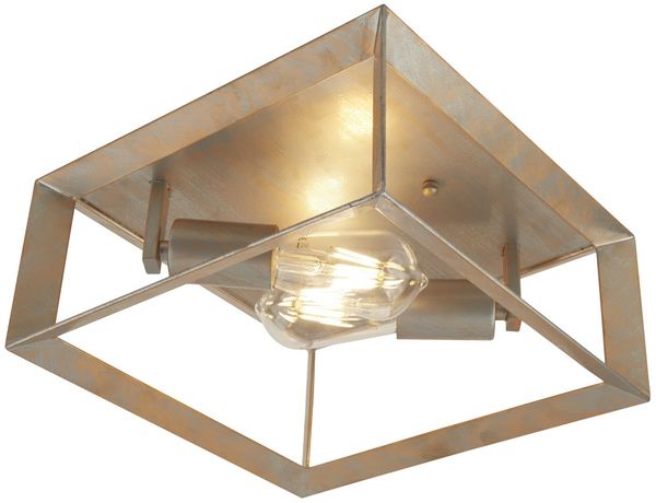 Deckenlampe, silber-kupfer gebürstet, L 30 cm, HEATON