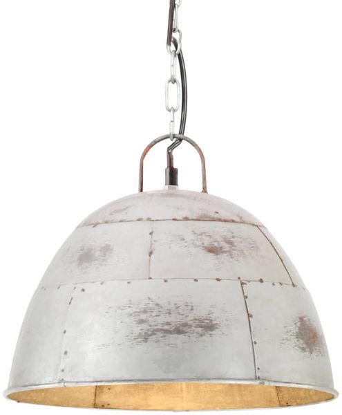 vidaXL Hängelampe Vintage Industriestil 25 W Silbern Rund 31 cm E27 320546