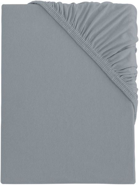 s.Oliver 'TABEA' Spannbettlaken, Gummizug: rundum, (1 Stück), für Matratzen bis 25 cm Höhe, Jersey, 100% Baumwolle,, Grau, 90x200 - 100x200 cm