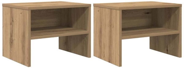 vidaXL Nachttisch 2 pcs Artisan-Eiche 40 x 40 x 30 cm Holzwerkstoff 875006