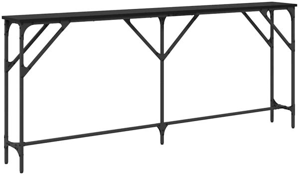Konsolentisch, Beistelltisch, Konsole Schwarz Eichen-Optik 180 x 23 x 75 cm