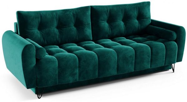 MOEBLO Schlafsofa OHIO, Sofa Couch für Wohnzimmer Polstersofa Sofagarnitur Wohnlandschaft mit Bettfunktion - (BxHxT): 233x93x100 cm, mit Schlaffunktion und Bettkasten