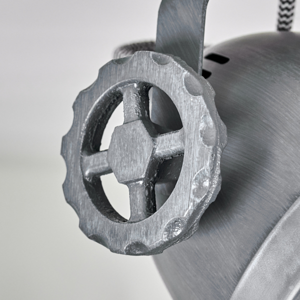 hofstein Deckenleuchte »Biati« verstellbare Deckenlampe, Metall/Holz/Glas, Grau/Braun/Natur, ohne Leuchtmittel, 2xGU10, max. 50 Watt, dreh-/schwenkbarer Spot im Retro Design Bild 8