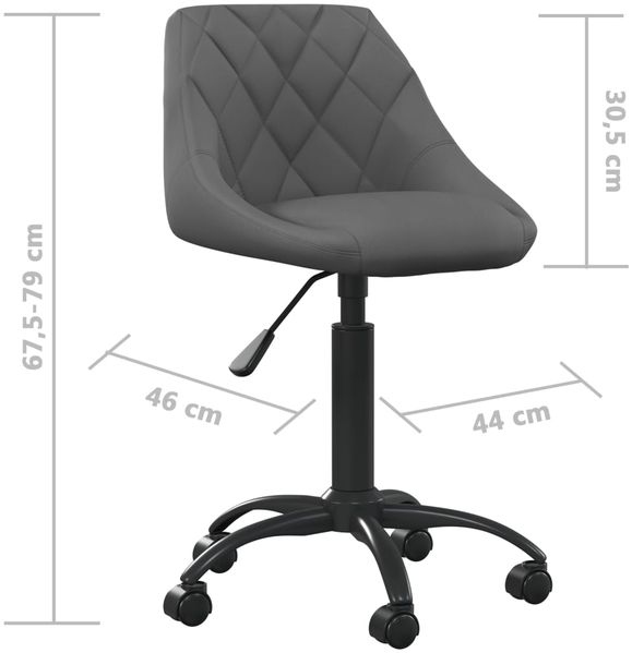 vidaXL Esszimmerstuhl Dunkelgrau Samt [335361] Bild 8