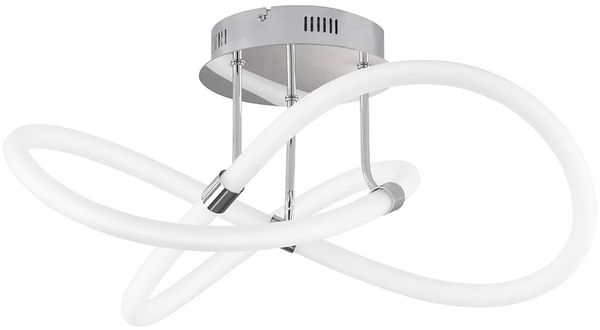 LED Deckenlampe, Chrom, weiß, dimmbar, L 57,5 cm